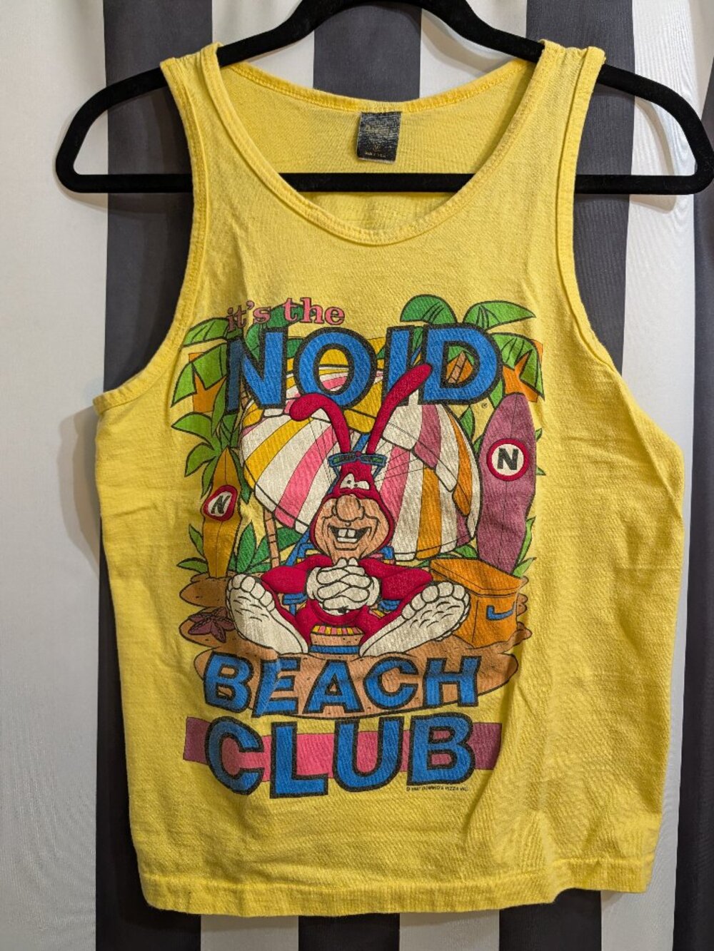 Vtg Domino's Pizza Noid Beach Club Tank Top Shirt